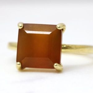 Yellow Chalcedony Ring